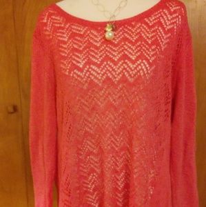 Maurices 3/4 sleeve crochet sweater